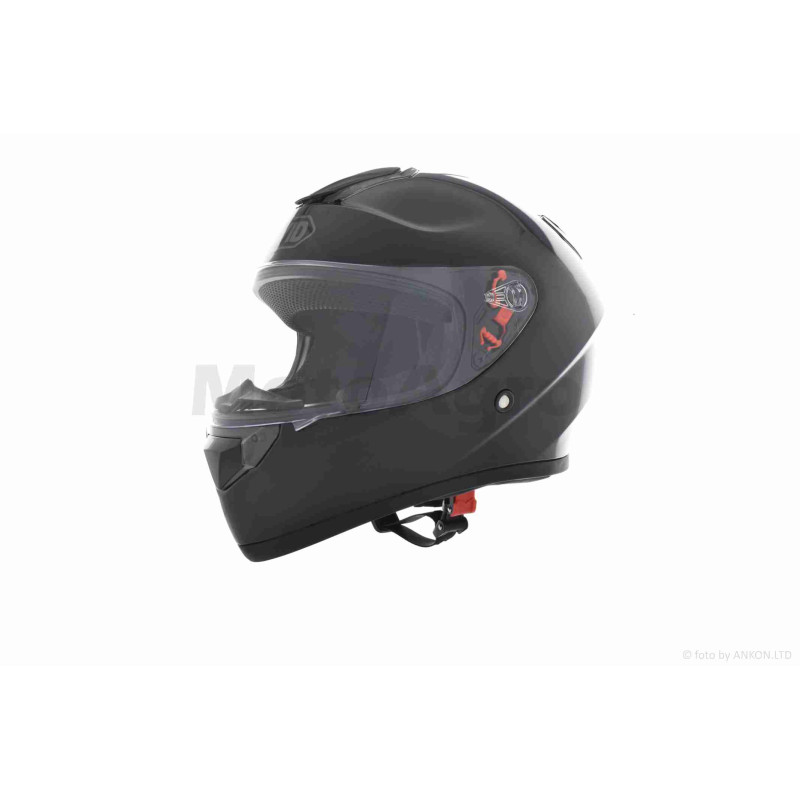 Шолом інтеграл  "DAVID"  (#D820, чорний глянсовий, XL, ABS, червоний спойлер)