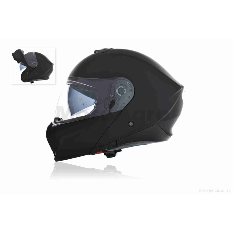 Шолом трансформер  "DAVID"  (#D809, чорний матовий, XL, окуляри, ABS)