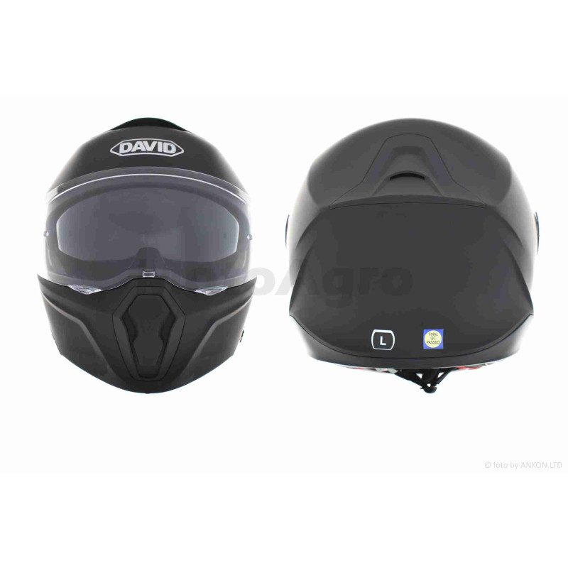 Шолом трансформер  "DAVID"  (#D809, чорний матовий, XL, окуляри, ABS)
