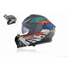 Шолом трансформер "DAVID" ( D809A чорний глянсовий L окуляри ABS)