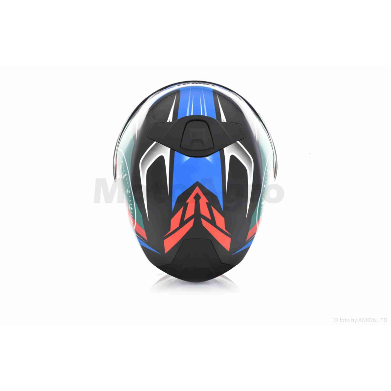 Шолом трансформер  "DAVID"  (#D809A, чорний глянсовий, XL, окуляри, ABS)