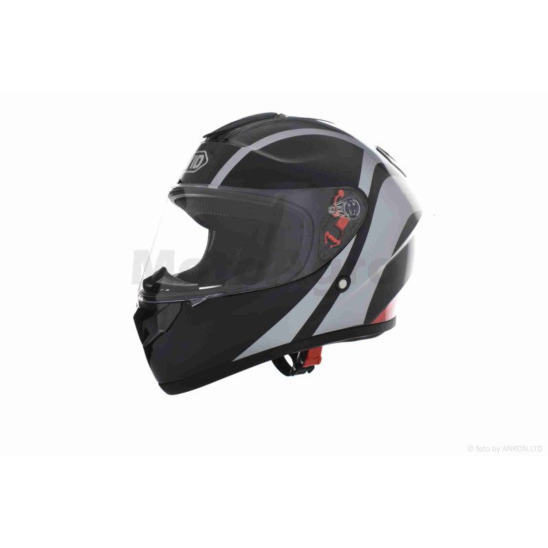 Шолом інтеграл  "DAVID"  (#D820D, чорно-сіро-червоний, XL, ABS)