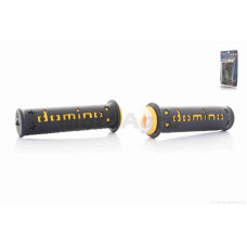 Грипсы (ручки руля) универсальные 2 "DOMINO" (черно-желтые)