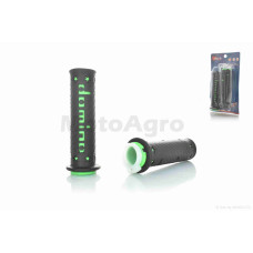 Грипсы (ручки руля) универсальные 2 "DOMINO" (черно-зеленые)