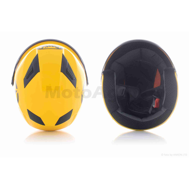 Шолом відкритий  "DAVID"  (#D017, жовтий, тонований візор Willys Star, L, ABS)