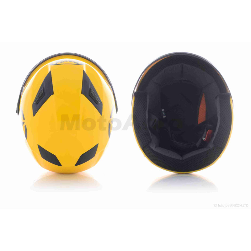 Шолом відкритий  "DAVID"  (#D017, жовтий, тонований візор Willys Star, M, ABS)