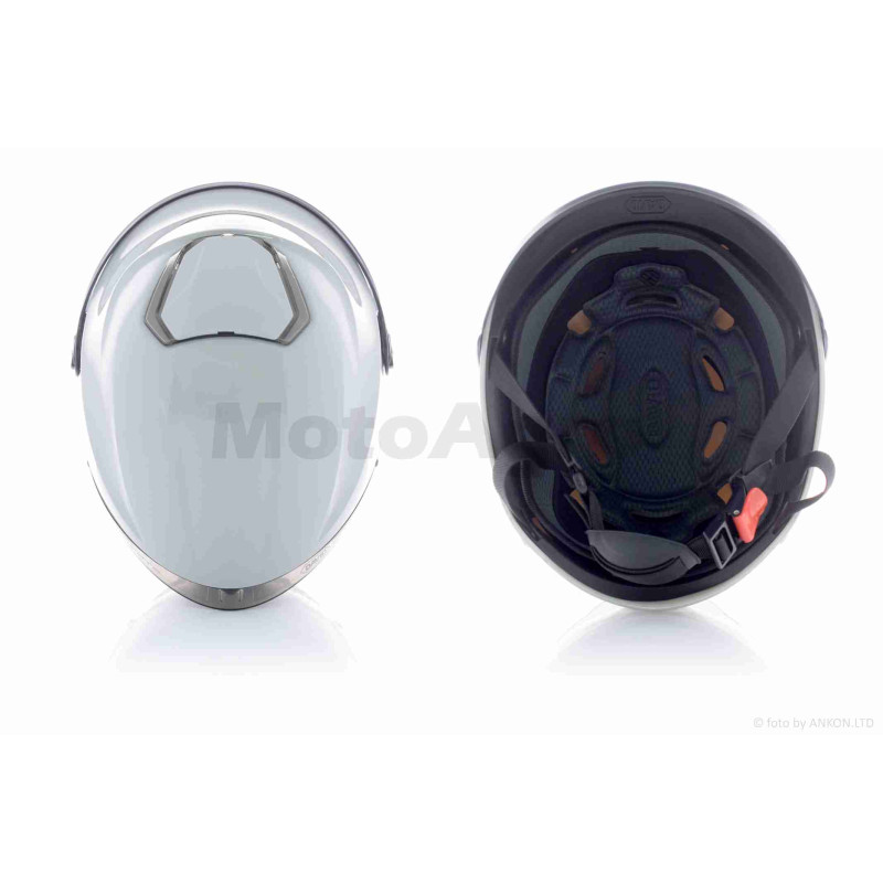 Шолом відкритий  "DAVID"  (#D307, сірий холодний, тонований візор, M-XL, ABS)