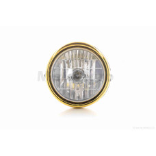 Фара мото кругла хром (козирок золото)