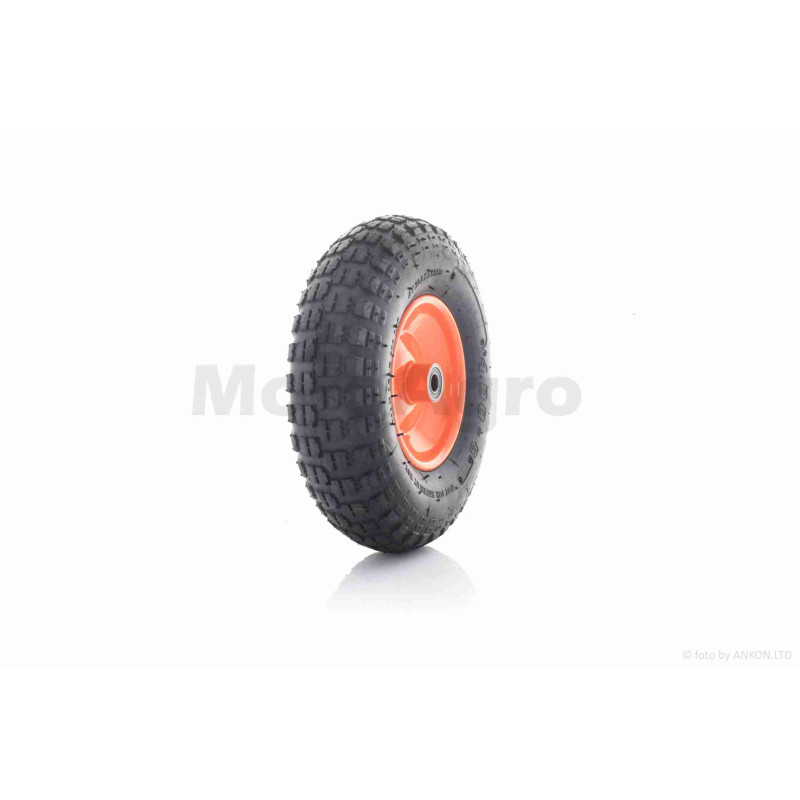 Колесо для тачки у зборі  4.00-6  (пневматичне, підшипник 6202 Ø16)