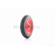 Колесо для тачки у зборі 3.00-8 (лите чорне червоний диск підшипник 6204 Ø20)