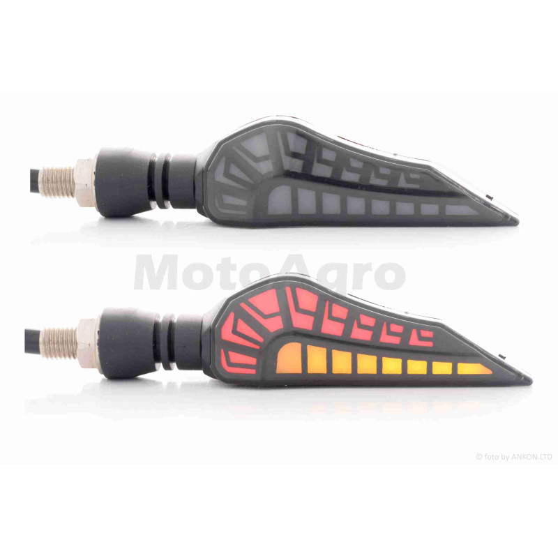 Повороти діодні  пара  крило, гнучка ніжка (червоні)