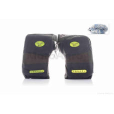 Рукавиці (рукавиці) на кермо зимові коричнева вставка