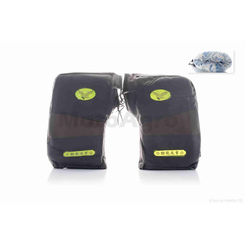 Рукавиці (рукавиці) на кермо зимові  коричнева вставка