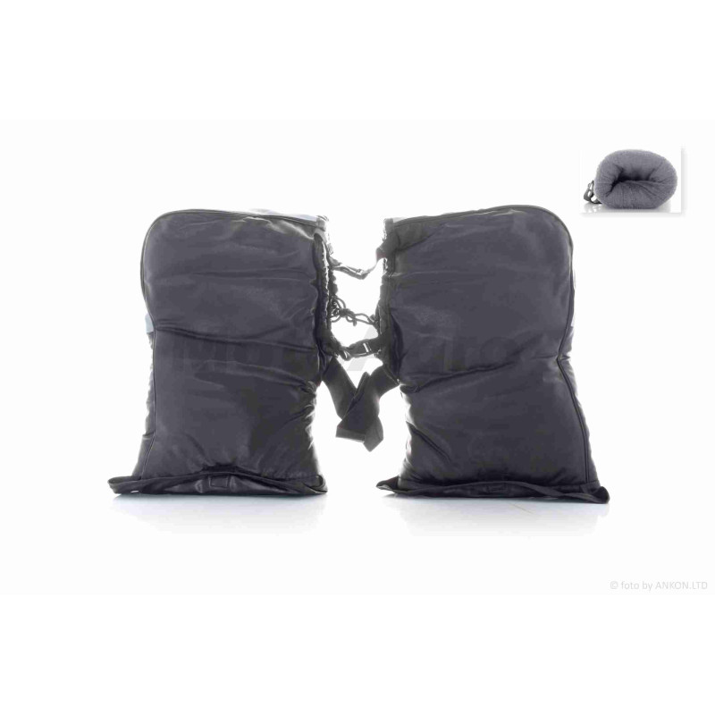 Рукавиці (рум'ятки) на кермо зимові  світловідбивна вставка