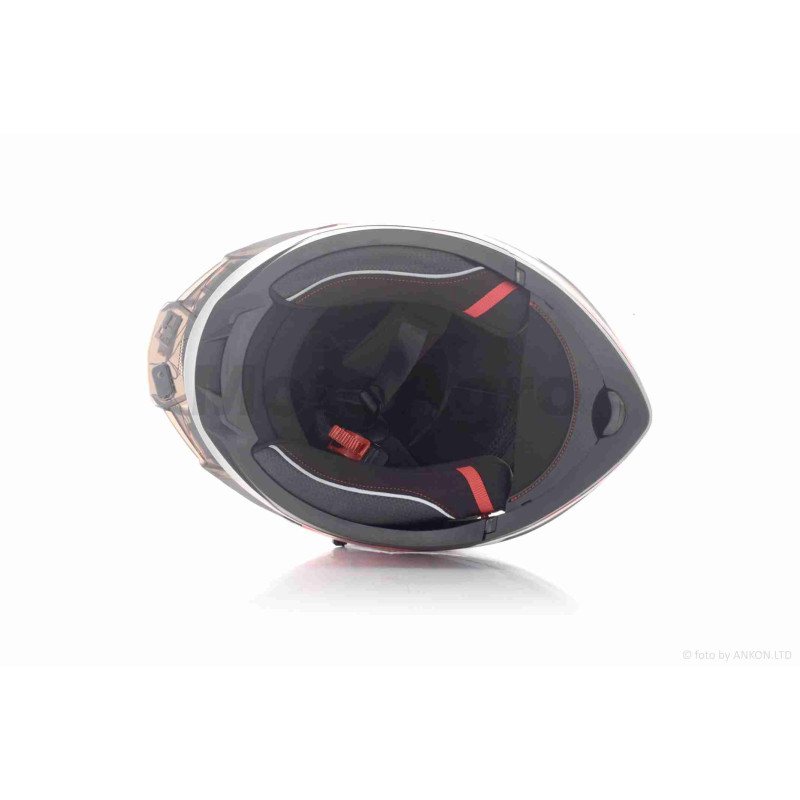 Шолом трансформер  "IBK"  (#965A габарит 3 режими, чорно-червоний матовий, L, окуляри)