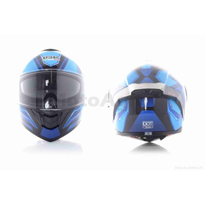 Шолом трансформер  "IBK"  (#965A габарит 3 режими, синій, L, окуляри)