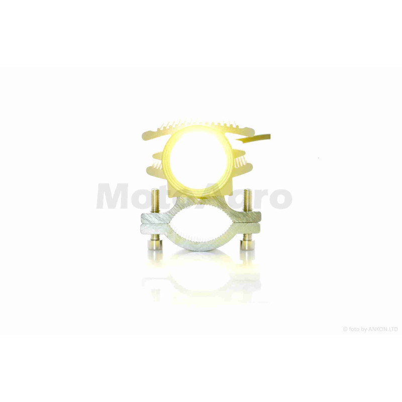 Фара додаткова  діодна, кругла, 1 діод, лінза, кріплення на кермо