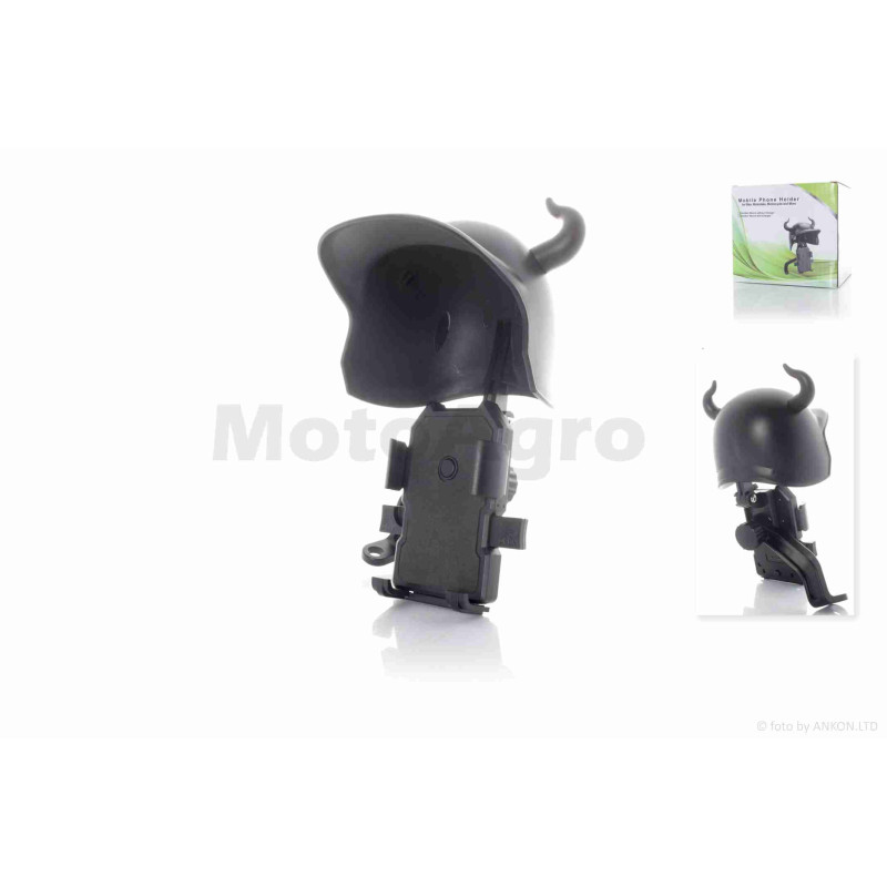 Тримач для телефону  кріплення під дзеркало  #HELMET  "" (чорний)