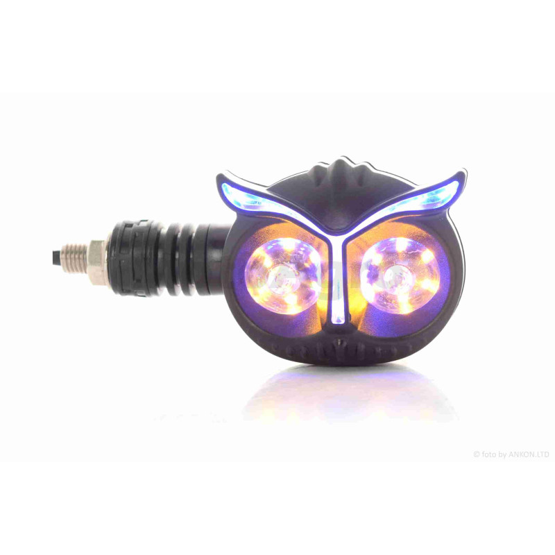 Повороти діодні  пара  пугач, гнучка ніжка  "LIPAI"  (сині)