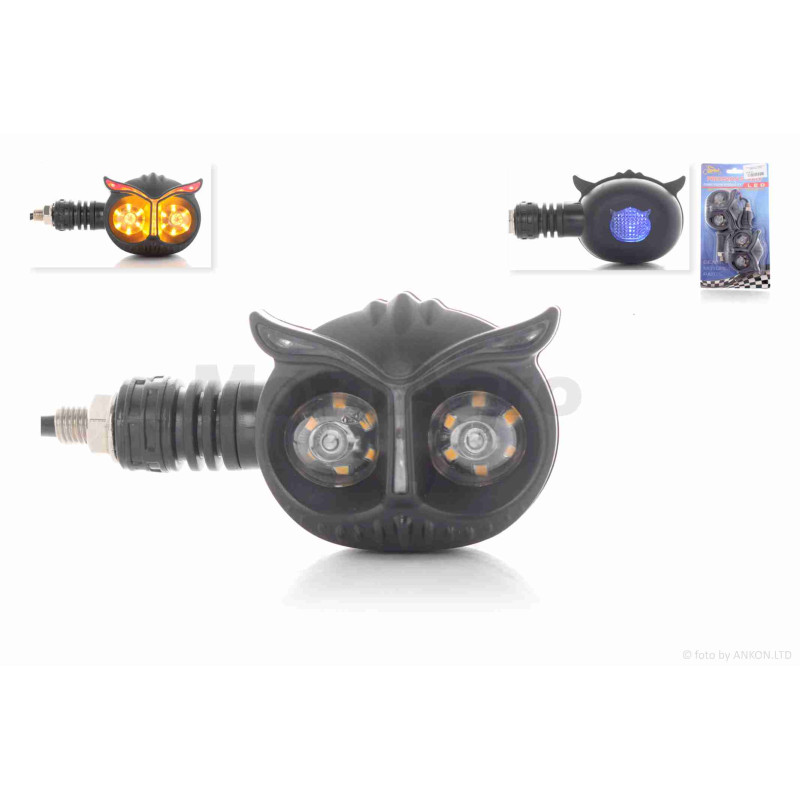 Повороти діодні  пара  пугач, гнучка ніжка (червоні)