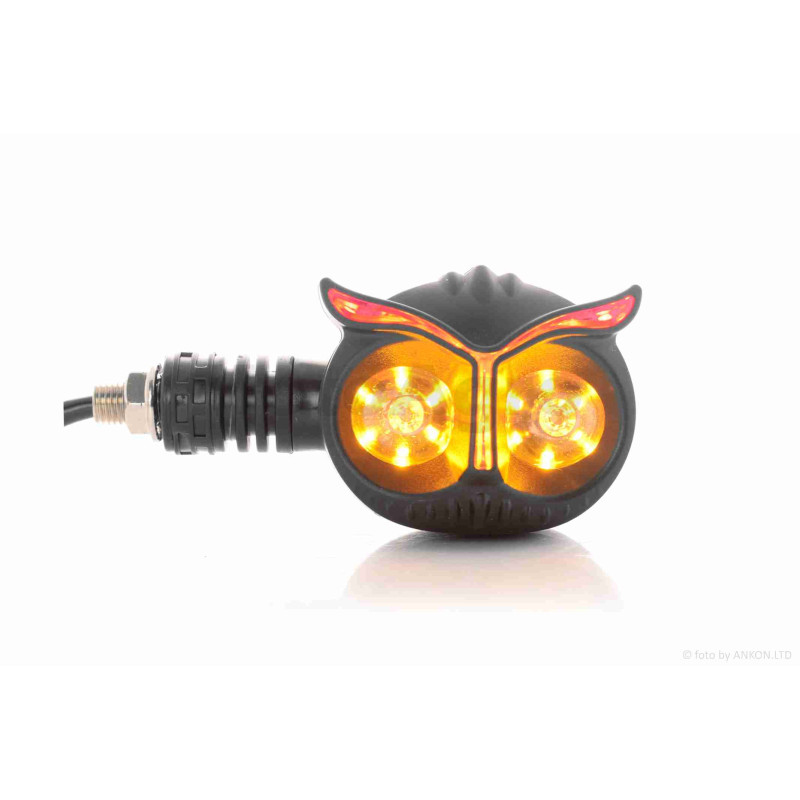 Повороти діодні  пара  пугач, гнучка ніжка (червоні)