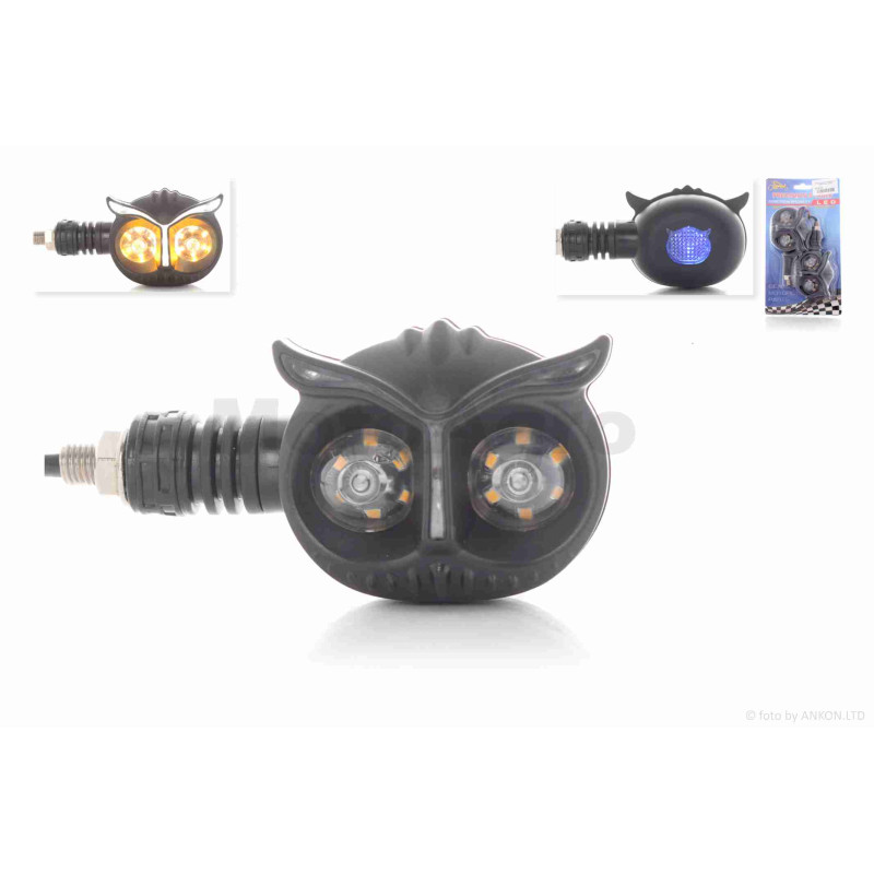 Повороти діодні  пара  пугач, гнучка ніжка (білі)