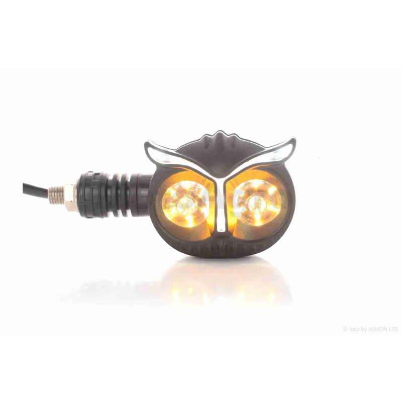 Повороти діодні  пара  пугач, гнучка ніжка (білі)