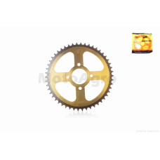 Звезда трансмиссии задняя 4-90/64 d58 D257 520-50T CG250 "KDMOT" (gold/black)