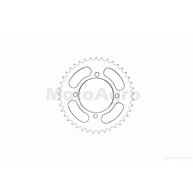 Зірка трансмісії задня  4-92/65, d76, D170  428-41T  Пітбайк  "SDTW"  (#2, black)