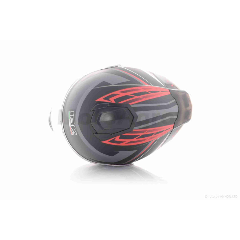 Шолом трансформер  "IBK"  (#965A габарит 3 режими, чорно-червоний матовий, IBK, L, окуляри)