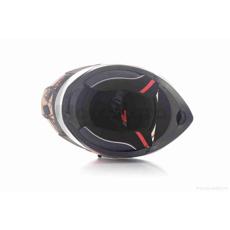 Шолом трансформер  "IBK"  (#965A габарит 3 режими, чорно-червоний, XL, окуляри)