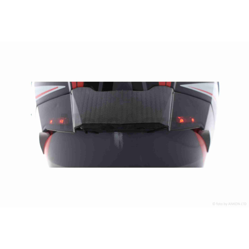 Шолом трансформер  "IBK"  (#965A габарит 3 режими, чорно-червоний, XL, окуляри)