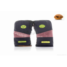 Рукавиці (рум'ятки) на кермо зимові бордова вставка