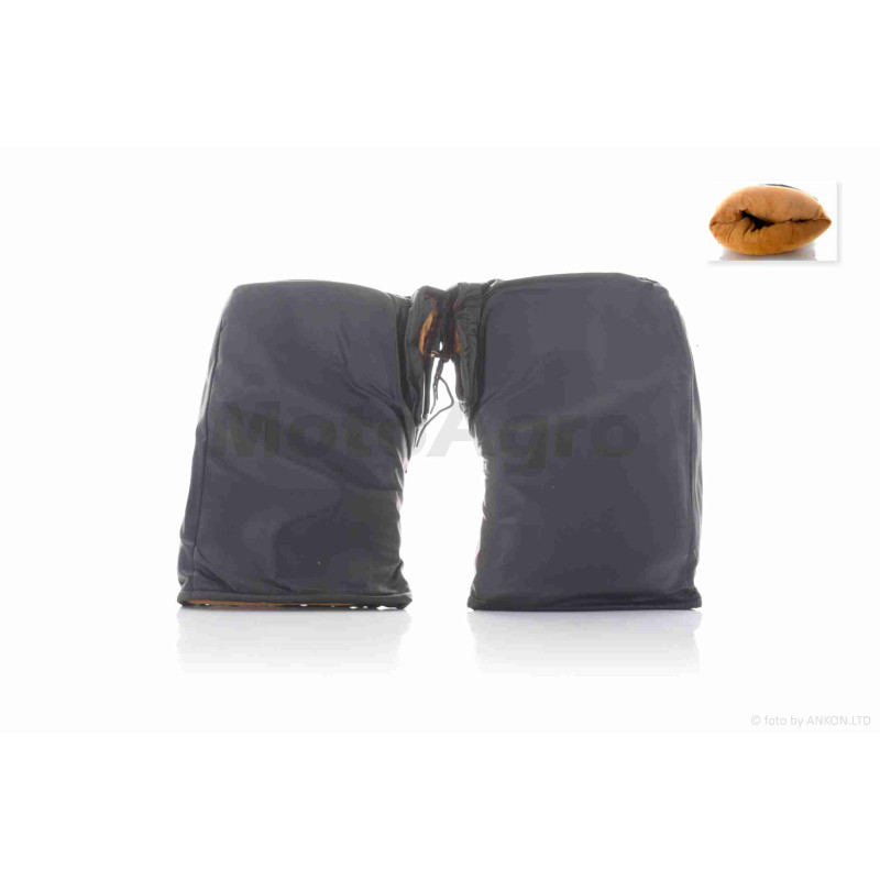 Рукавиці (рум'ятки) на кермо зимові  бордова вставка