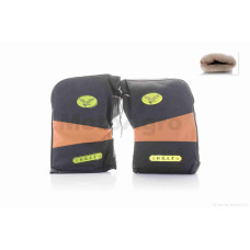 Рукавиці (рум'ятки) на кермо зимові помаранчева вставка