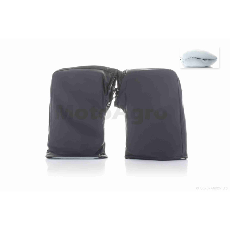 Рукавиці (рум'ятки) на кермо зимові  бірюзова вставка