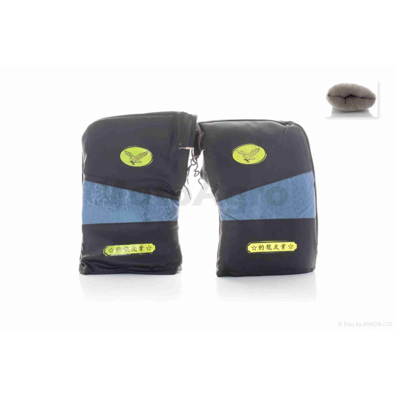 Рукавиці (рум'ятки) на кермо зимові  синя вставка