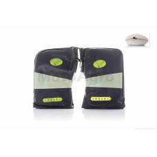 Рукавиці (рум'ятки) на кермо зимові салатові вставки