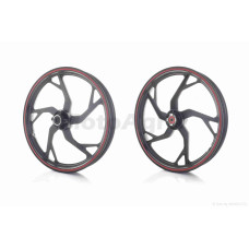 Диск колеса передній 17"-1.85 DY200 литий чорний дискове гальмо d12