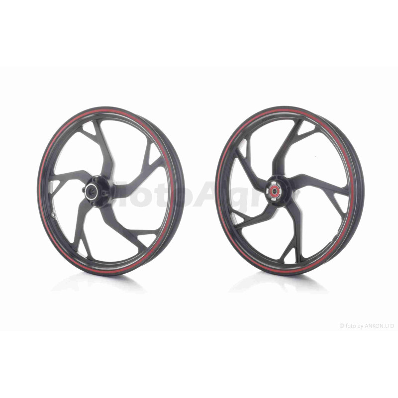 Диск колеса передній  17"-1.85  DY200  литий, чорний, дискове гальмо, d12