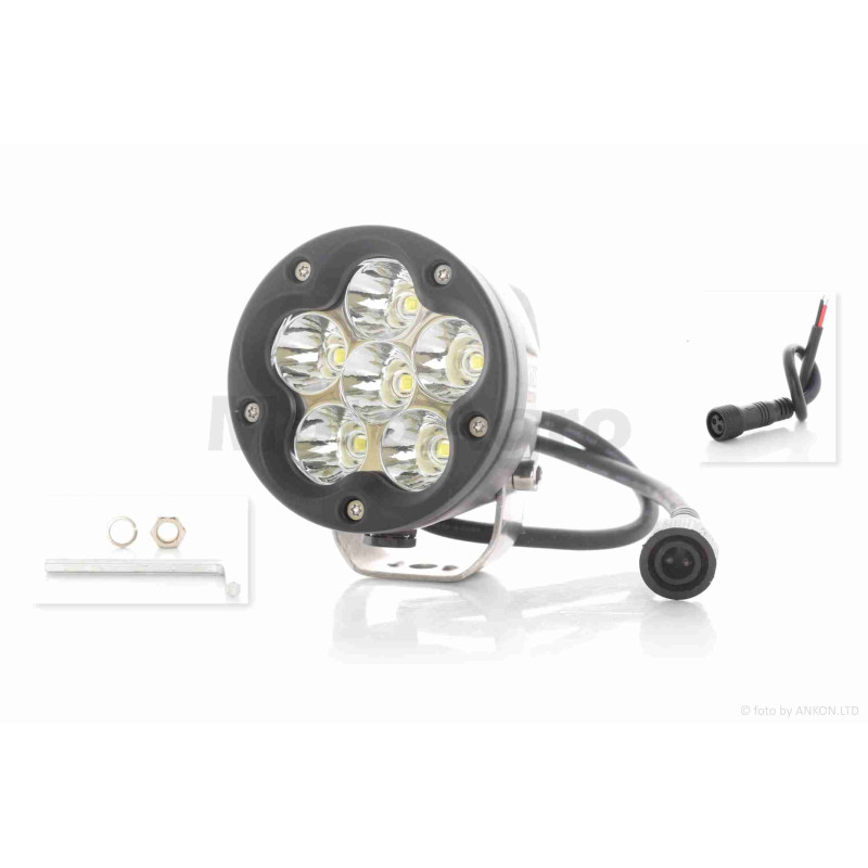 Фара додаткова  діодна, кругла  d80, кругле кріплення  #S6-4G1