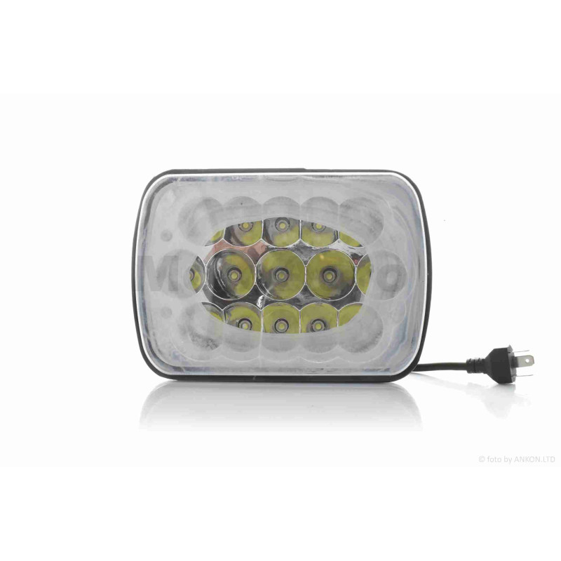 Фара  мото  діодна, прямокутна  198-140, 15 діодів, H4  #G02-1Z