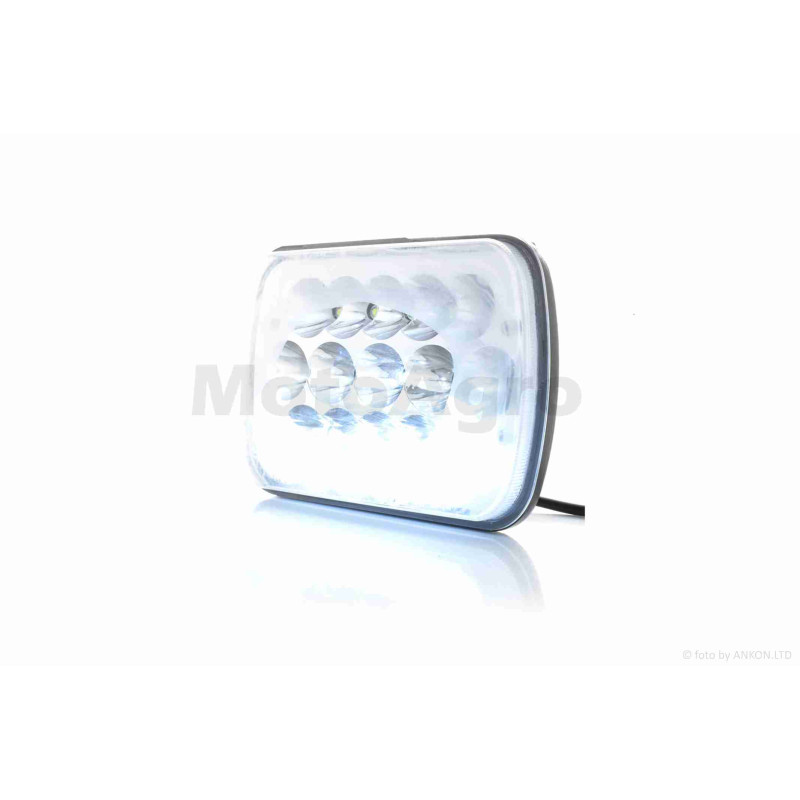 Фара  мото  діодна, прямокутна  198-140, 15 діодів, H4  #G02-1Z