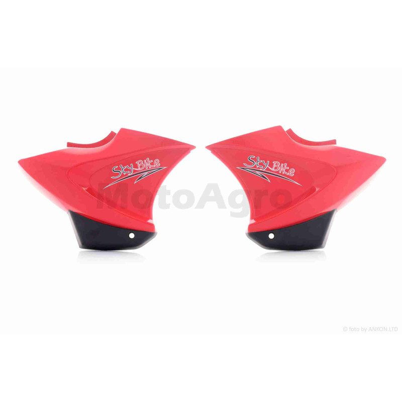 Пластик  BIRD 125  бічна пара на бардачок, червоний  "SKYMOTO"