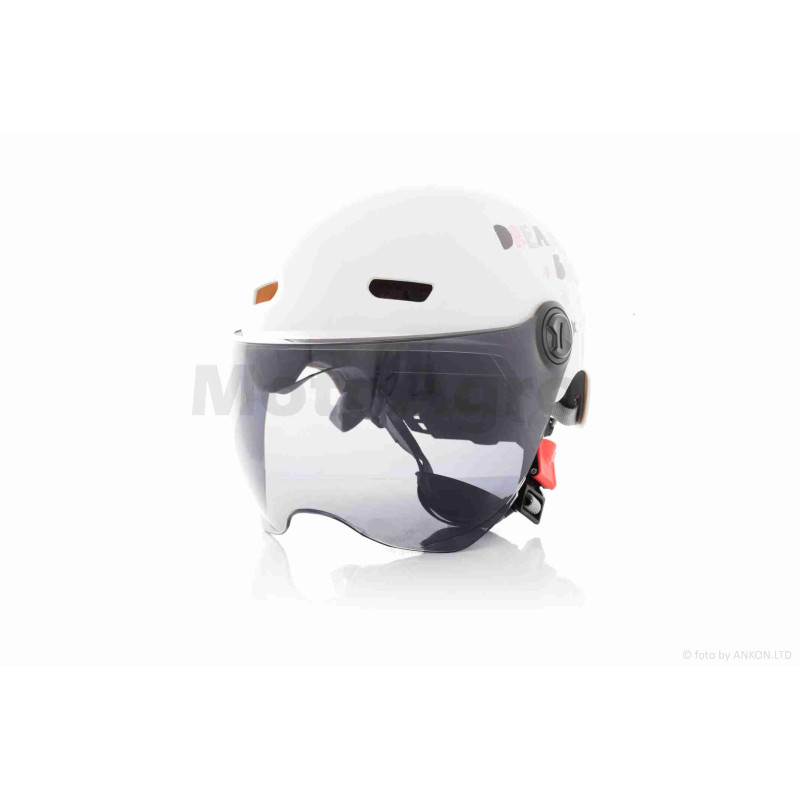 Шолом відкритий підлітковий  "DAVID"  (#315F-RICE, білий, M-XL, ABS)