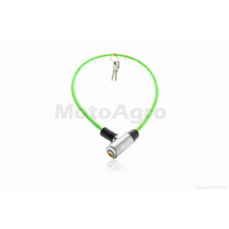 Трос протиугінний  L570, d11, два ключі  "JINJIAN"  (#SUO-006, зелений)