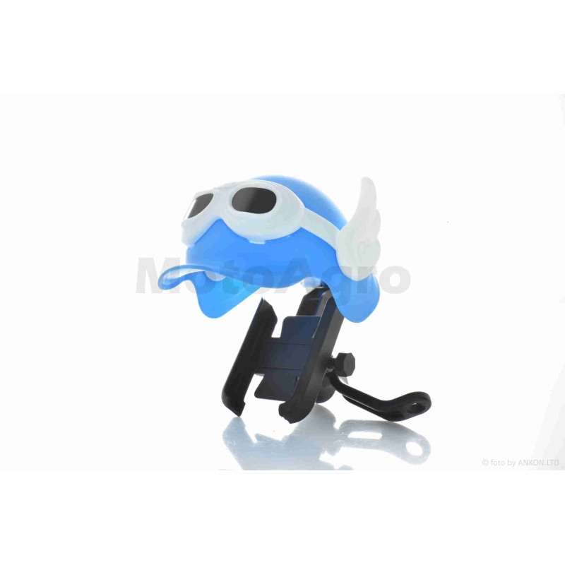 Тримач для телефону кріплення під дзеркало алюмінієвий, #HELMET  "STABILITY"  (чорний)