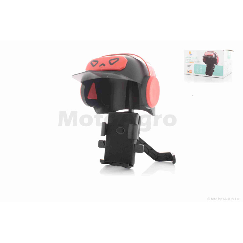 Тримач для телефону кріплення під дзеркало з козирком (червоний)