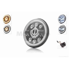 Фара мото діодна кругла D166 2 габарити (білий/жовтий) C66-BK-2P1