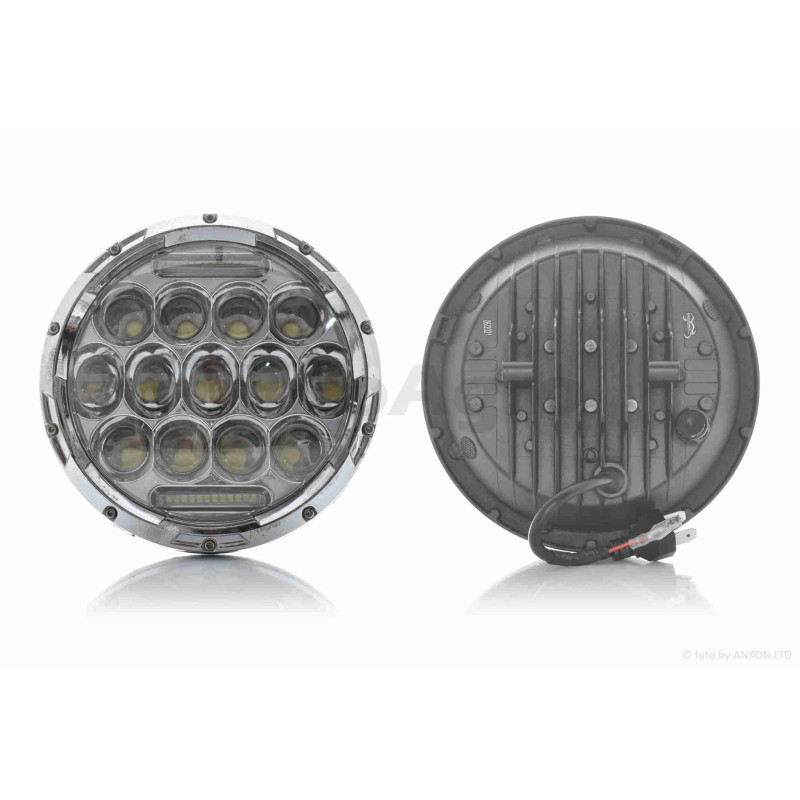 Фара  мото  діодна, кругла, D177, H1, габарит (білий)  #C13-29S1